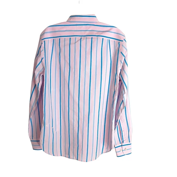 Bonobos Pink & Blue Striped Button-Up Shirt - Size S - Picture 4 of 6